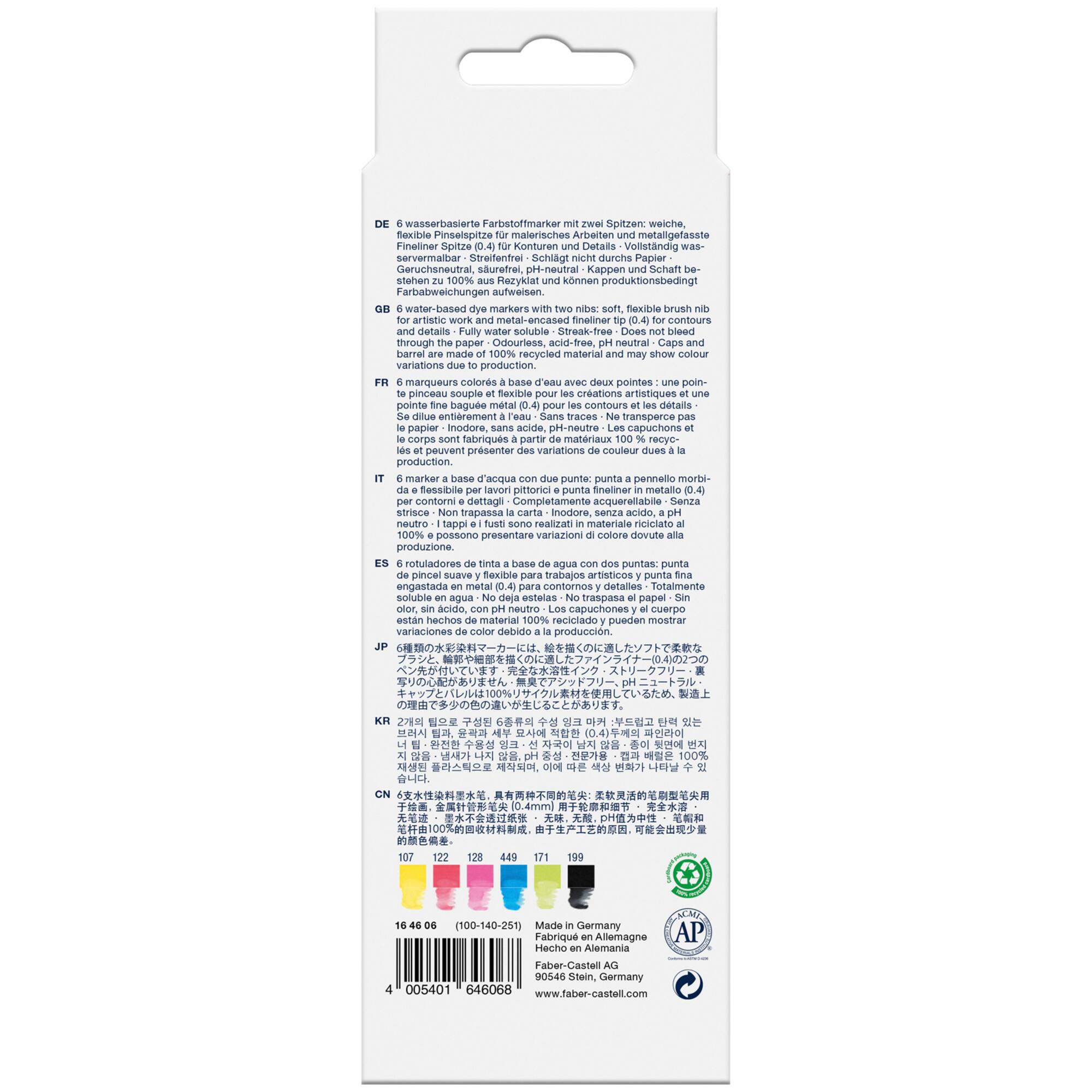 Goldfaber Woman Dual Ended Aqua Markers, 6ct.
